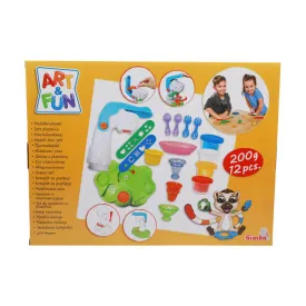 106329788 SIMBA ART & FUN PLAY DOUGH 12PC 200G