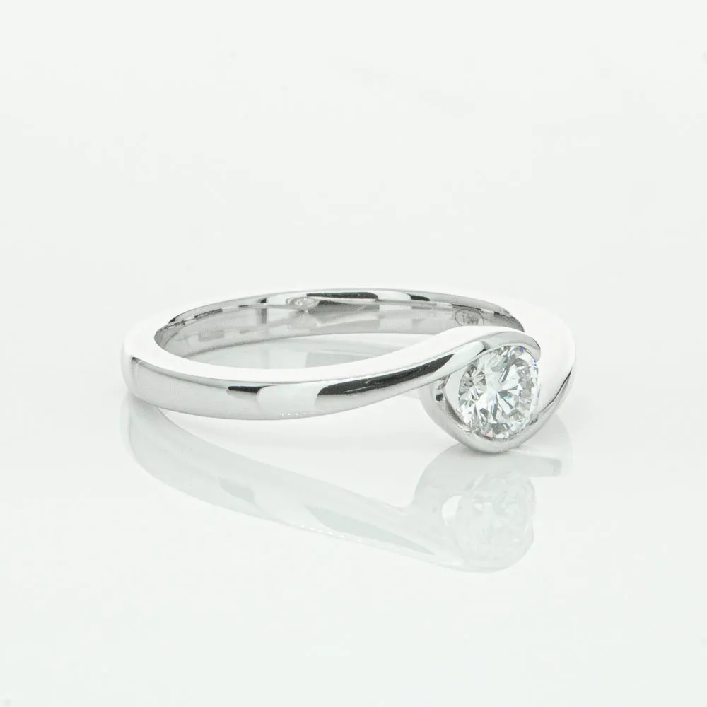 18ct White Gold .31ct Diamond Embrace Ring