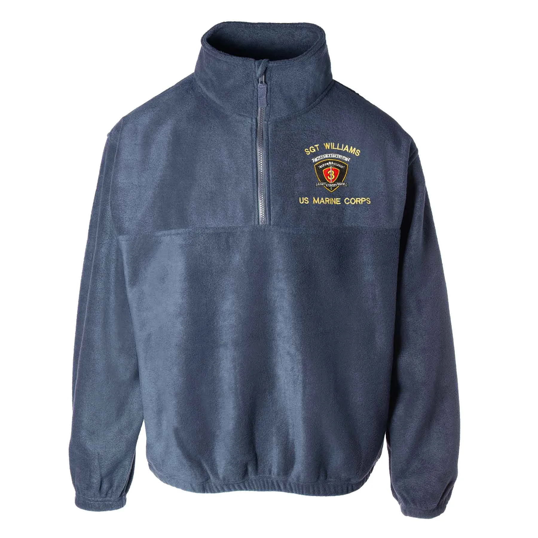 1st Battalion 3rd Marines Embroidered Fleece 1/4 Zip