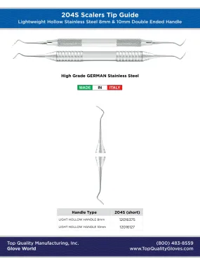 204S Scaler - Double Ended - Hollow Light Weight Handle