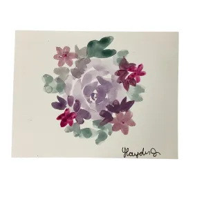 4.25"X5.5" Mixed Pink/Purple Floral Postcard