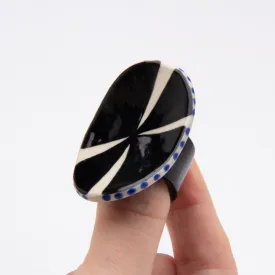 Amy Rogers - Black and White Disc Ring