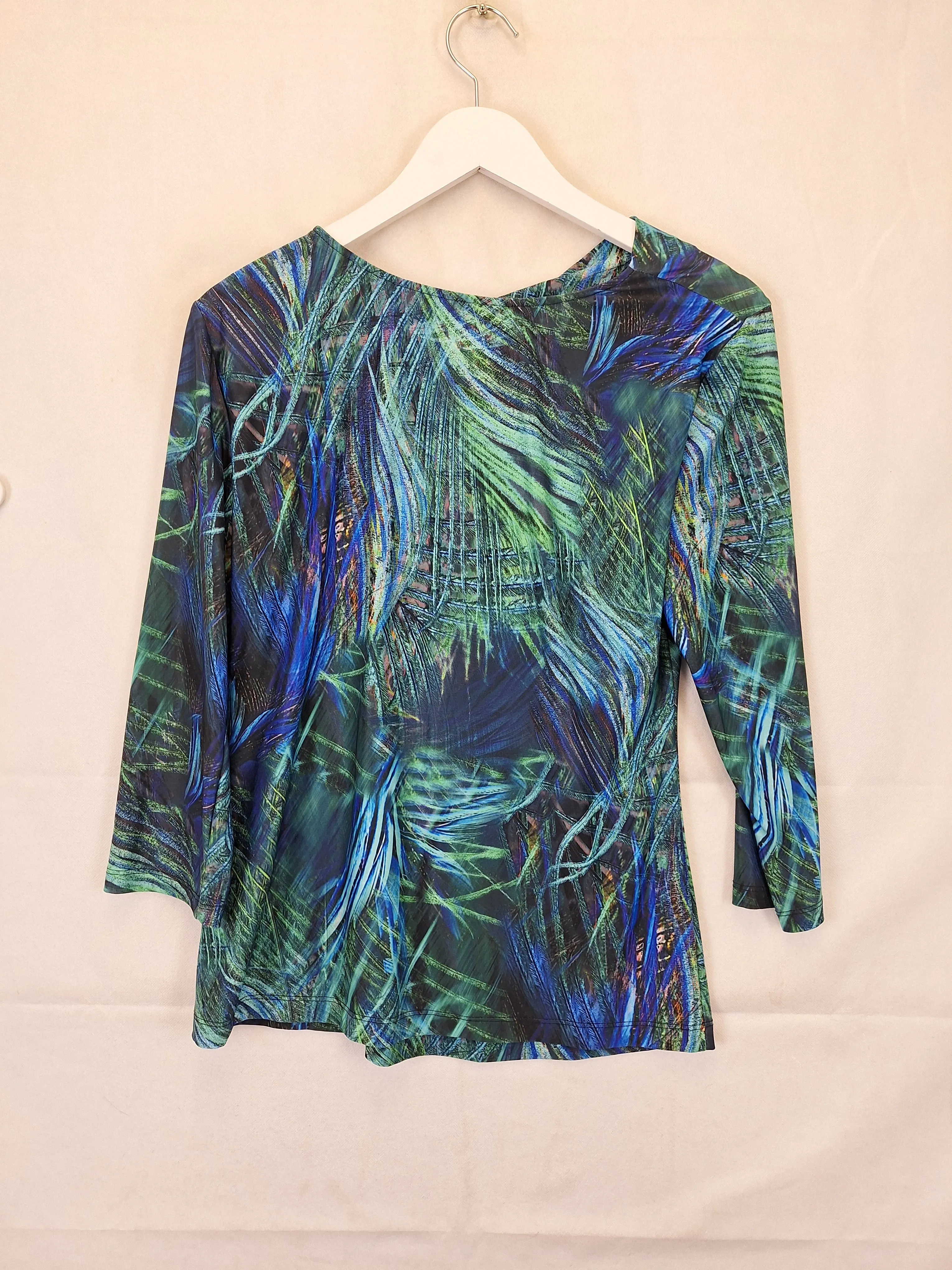 Anthea Crawford Elegant Lush Draped Top Size M