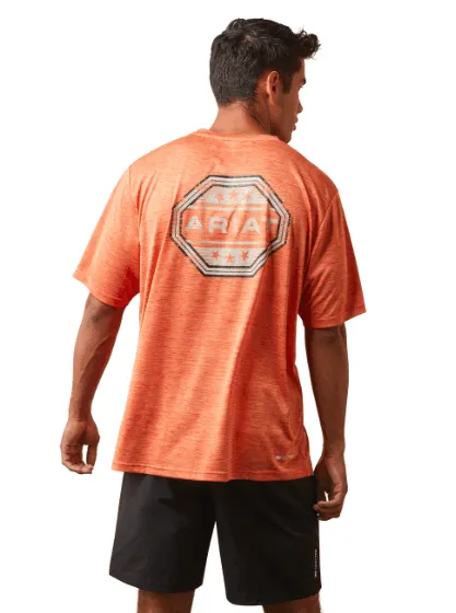 Ariat Men's Charger Stamp Blood Orange Tee 10043768