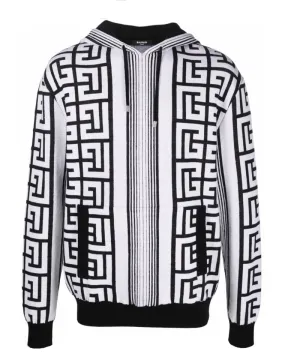 Balmain Monogram drawstring hoodie