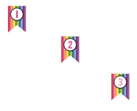 Banner Numbers | Happy Rainbow | UPRINT | Schoolgirl Style