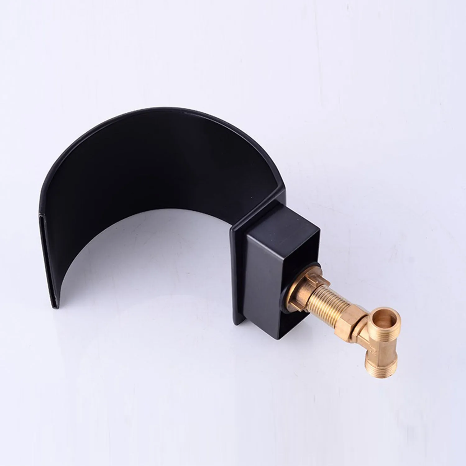 C Shaped Brass Waterfall Bathroom Tap