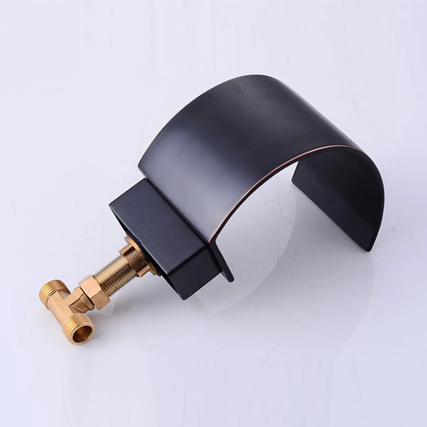 C Shaped Brass Waterfall Bathroom Tap