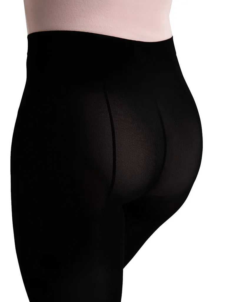 Capezio Ultra Soft Knit Waistband Transition Dance Tights With Back Seam - 1918W Womens