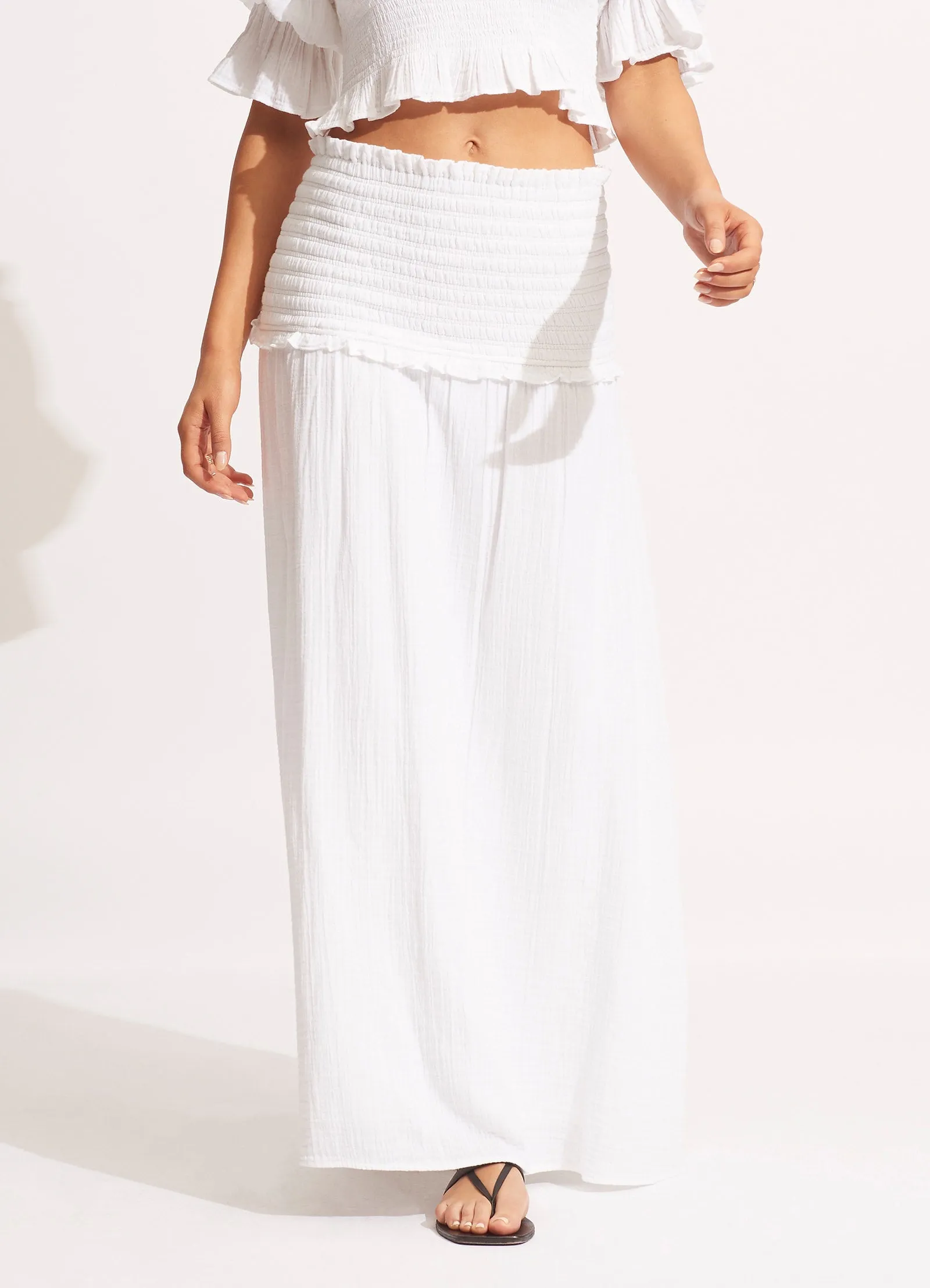 Caspian Strapless Dress/Skirt  - White