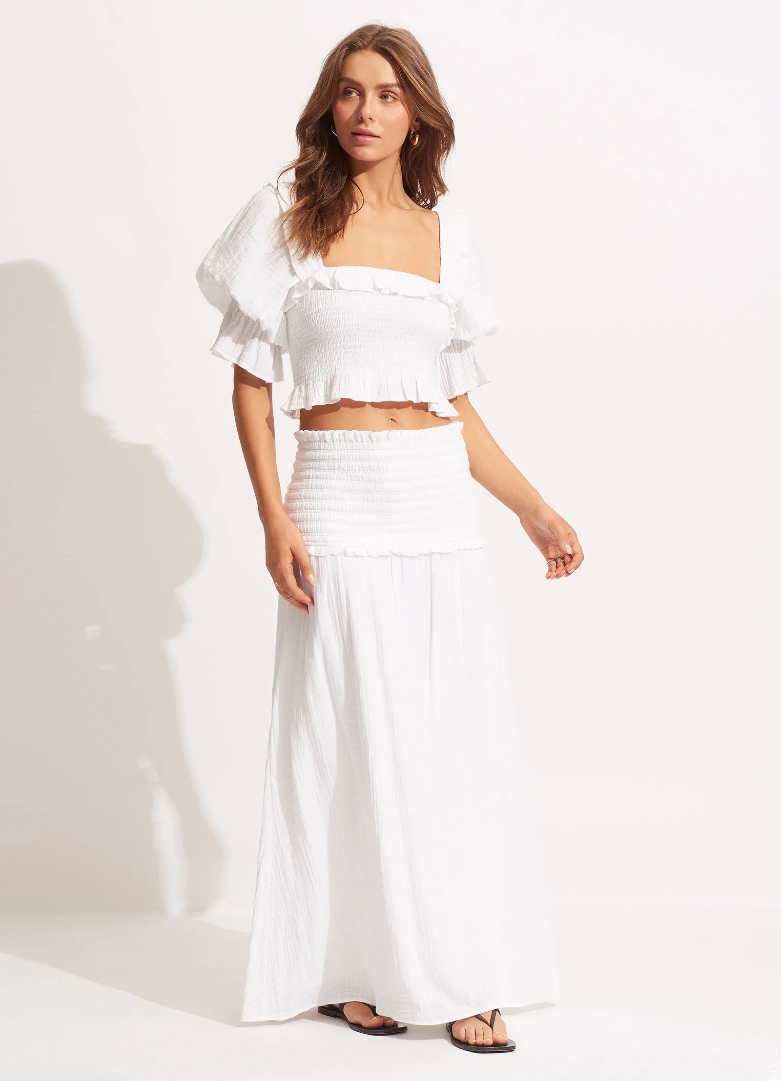 Caspian Strapless Dress/Skirt  - White