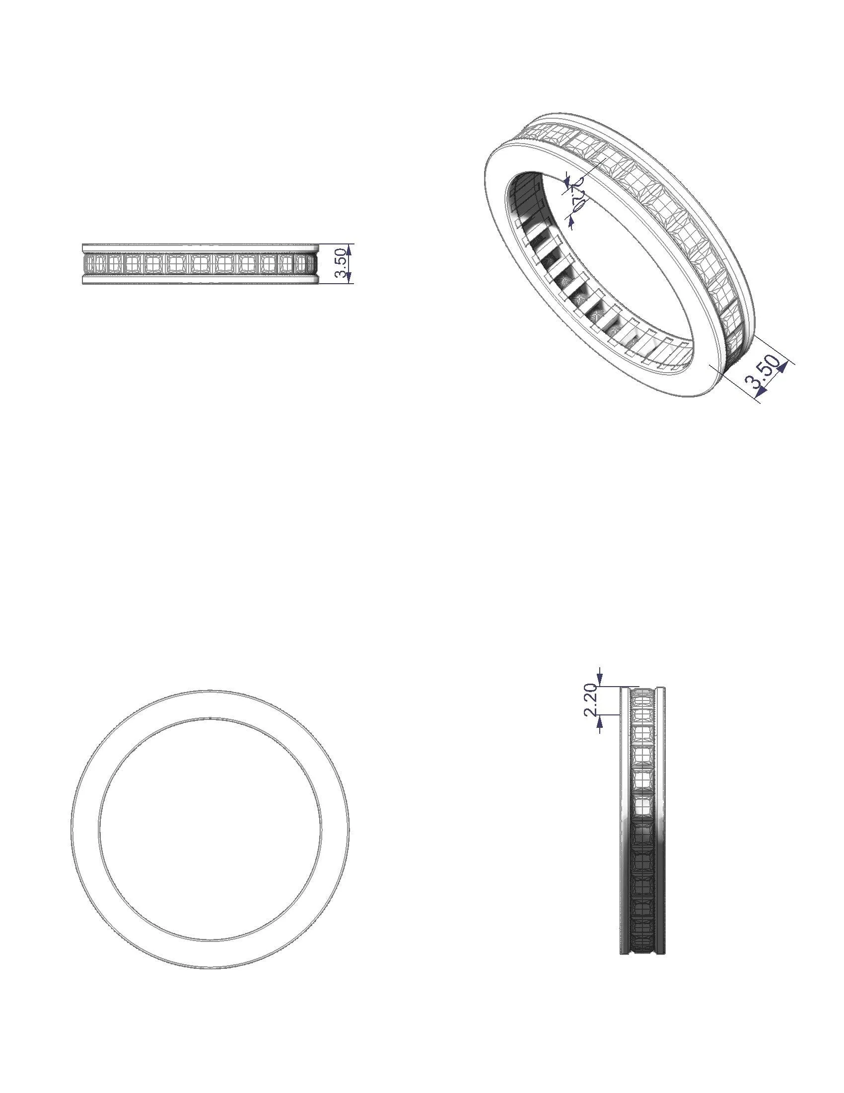 Channel Set Round Diamond Eternity Ring