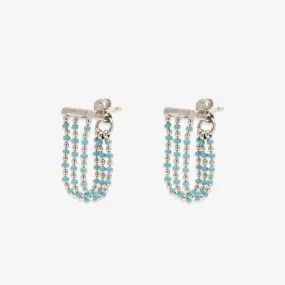 Dainty Enamel Chain Wrap Earrings