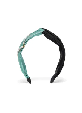 DOUBLE ZIRCON CLIP EMBELLISHMENT BI-COLOUR HEADBAND