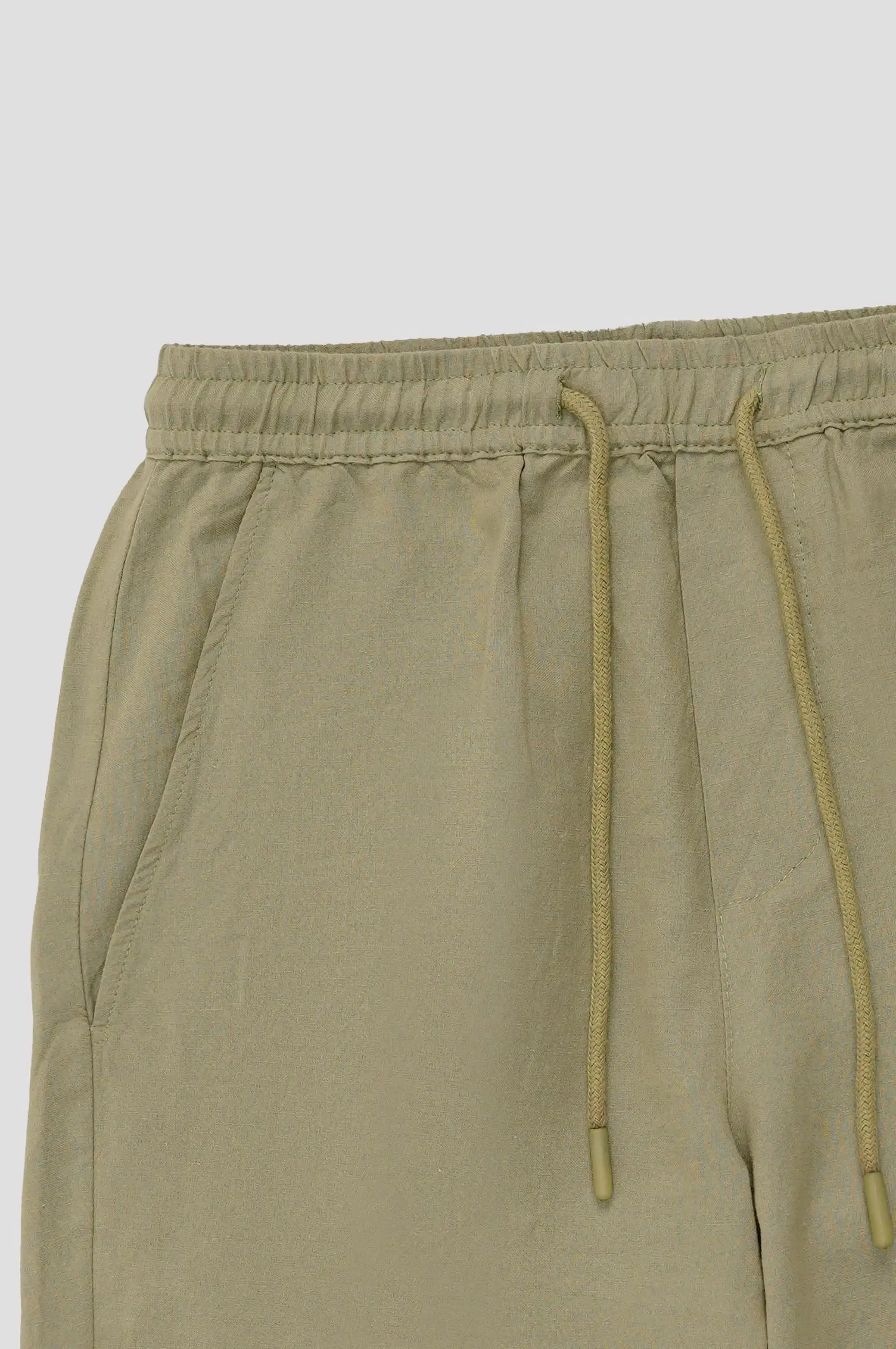 DRAWSTRING LINEN SHORTS