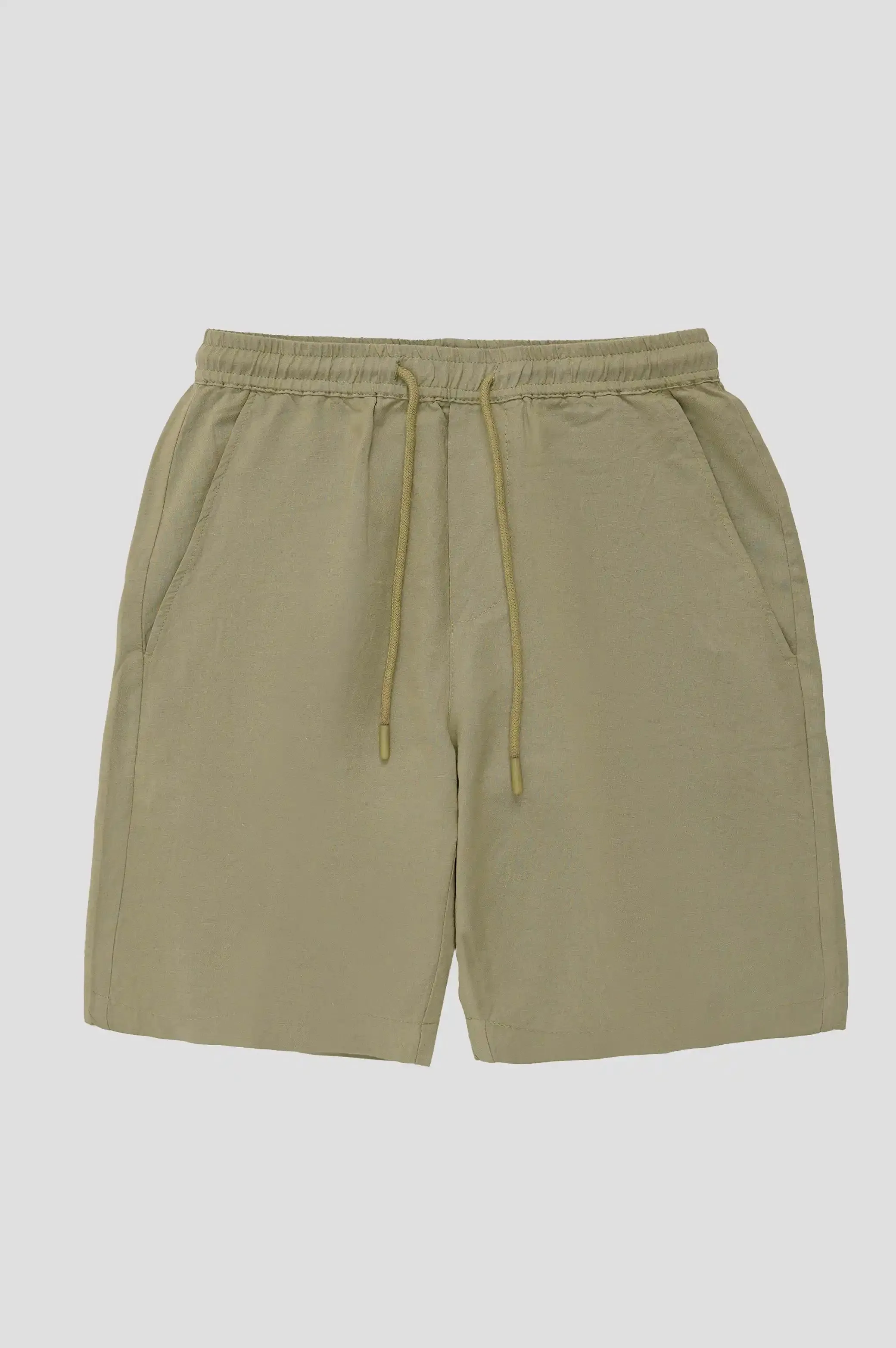 DRAWSTRING LINEN SHORTS