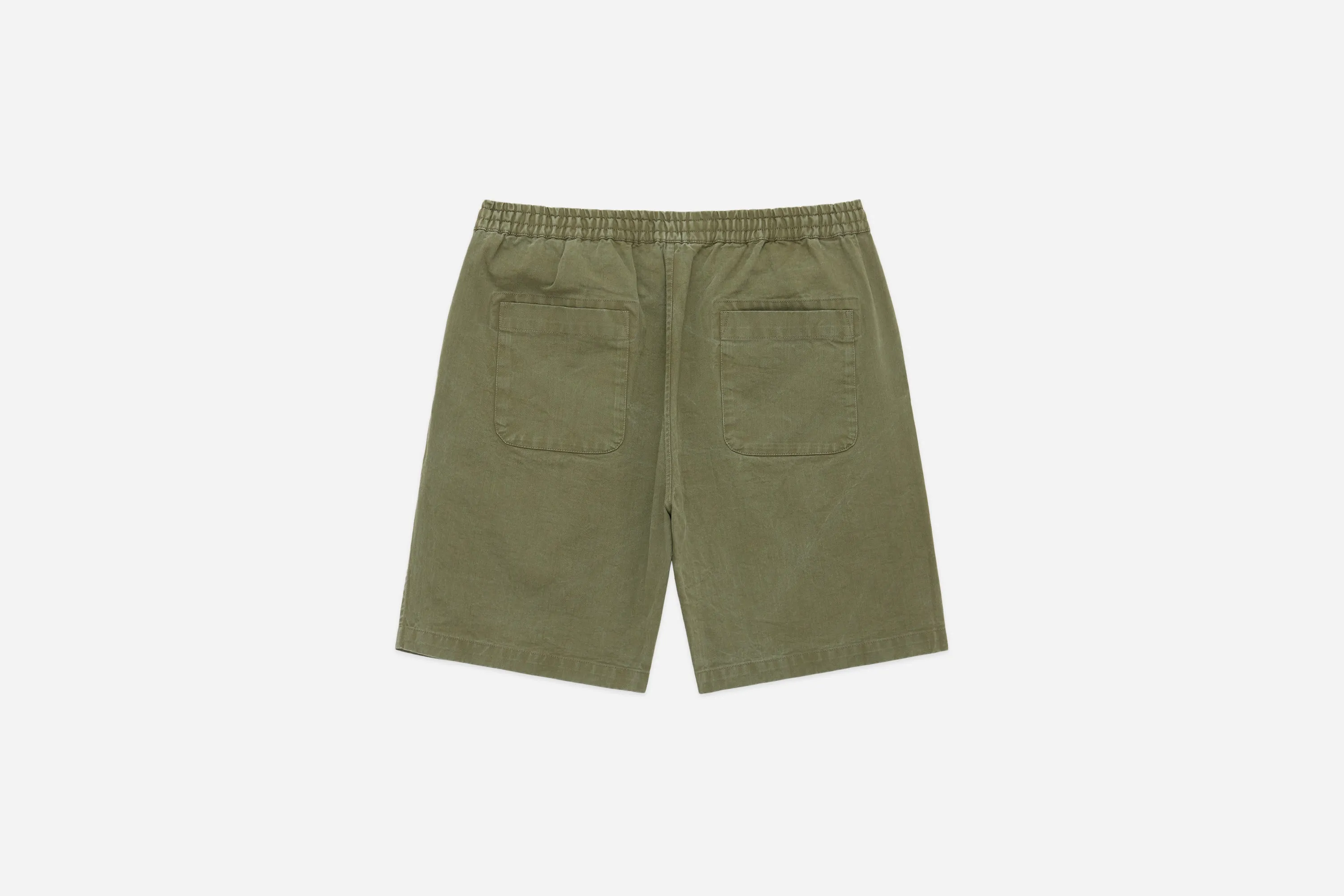 Drawstring Shorts ~ Olive Twill