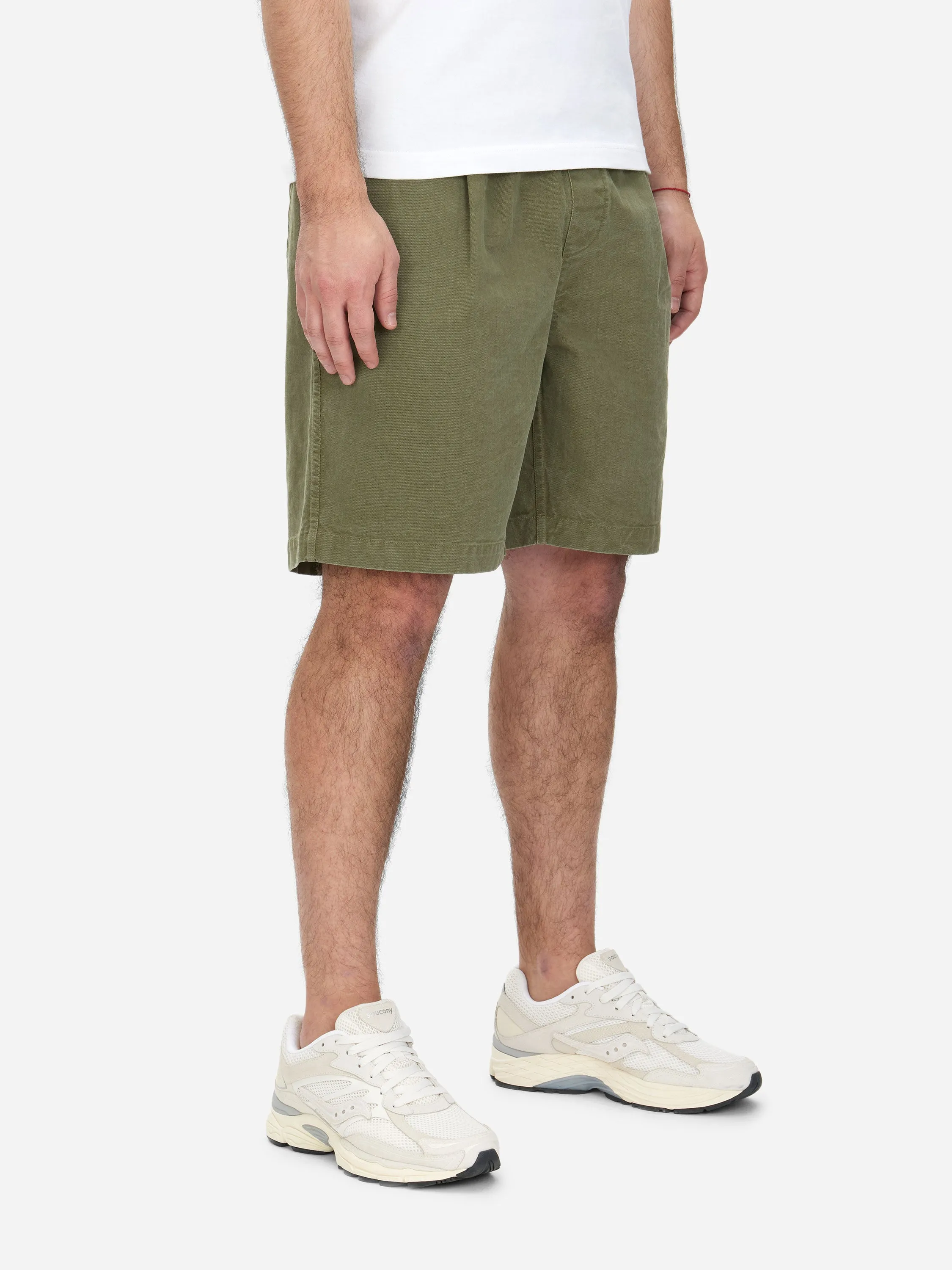 Drawstring Shorts ~ Olive Twill