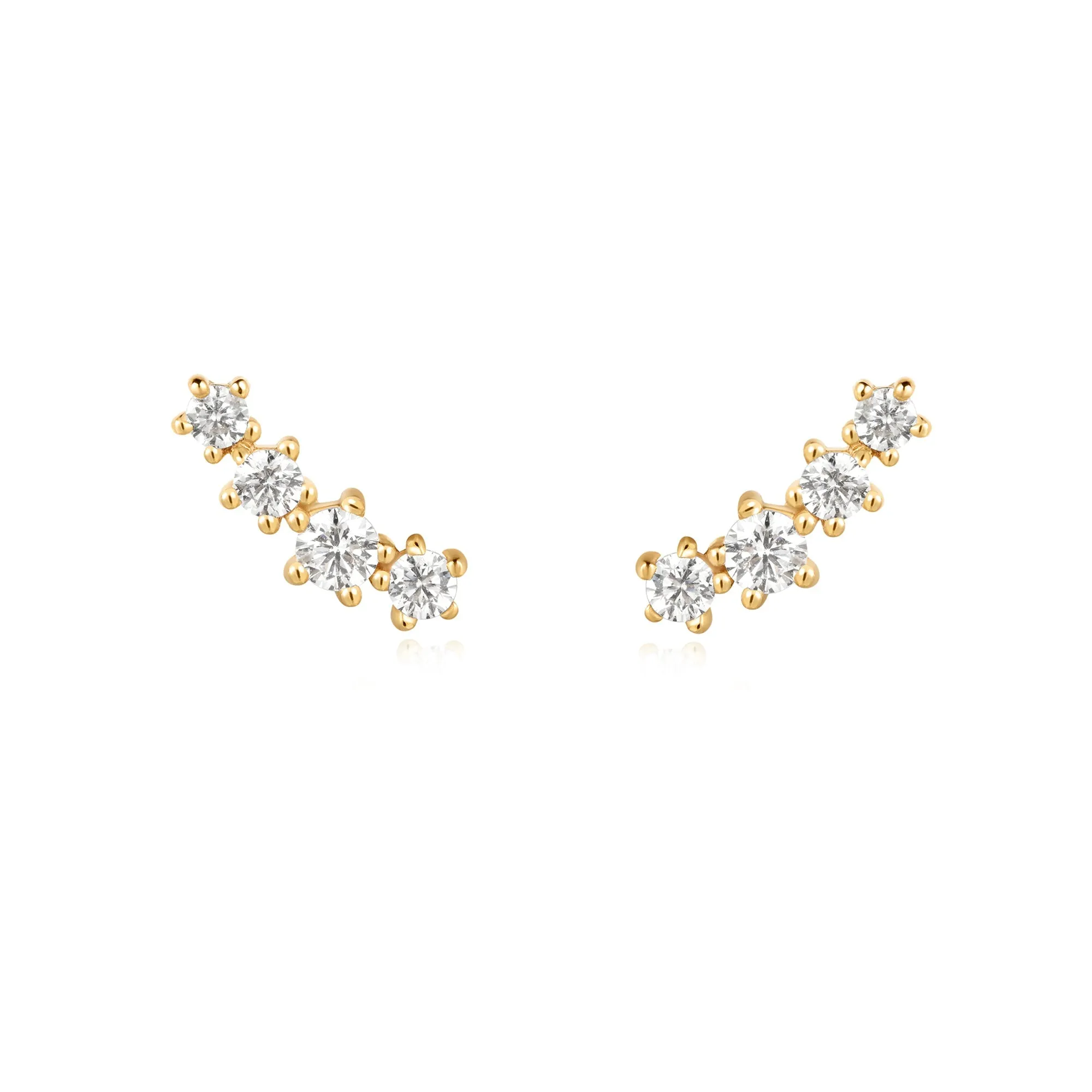 Gold Sparkle Climber Studs