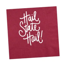 Hail State Hail Maroon Napkins - 25 Count