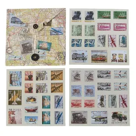 Kicko Make a Travel Stamp Sticker Scenes - 6 Sheets - Tour Stamp Stickers for Birthday