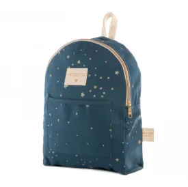 Nobodinoz Cool Kid Backpack in Gold Stella / Night Blue (Small)