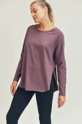 Raglan Top with Curved Hem