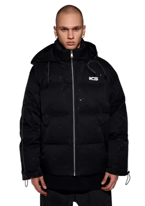 Reflective Drawstring Puffer Jacket