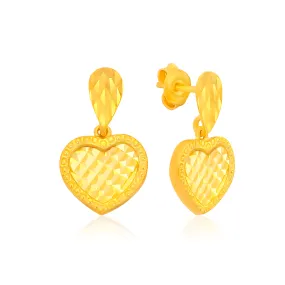 TAKA Jewellery 916 Gold Earrings Heart-shaped