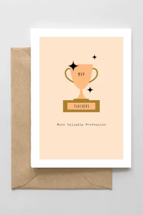 Teacher MVP Greeting Card