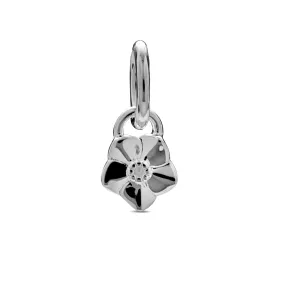 Tiny Forget-Me-Not Silver Charm