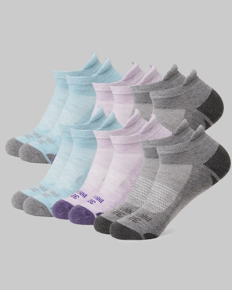 WOMEN'S 6-PACK COOL COMFORT ANKLE RUNNING SOCKS